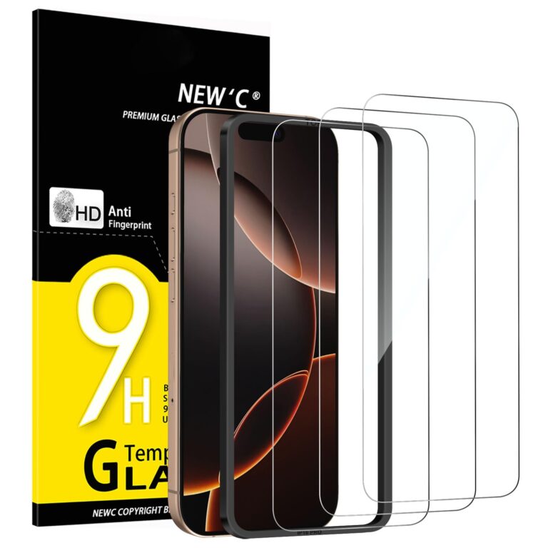NEW'C Vetro Temperato per iPhone 17 e 17 Pro, 3 pezzi con kit installazione