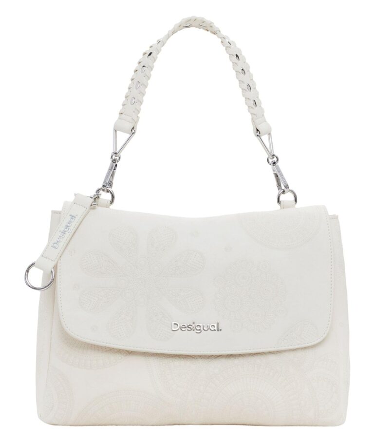 Desigual Borsa a spalla comoda, pratica e capiente. Effetto pelle convertibile in zaino con chiusura a patta, tasca estern...