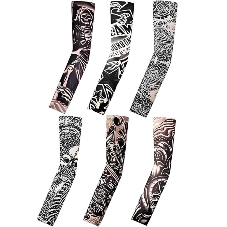 Manicotti tatuaggi temporanei, set 4 pezzi per feste a tema