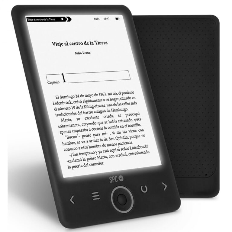 SPC Dickens Light 2 - Libro elettronico con schermo retroilluminato e luce a 6 livelli di intensità, tasti frontali, posiz...