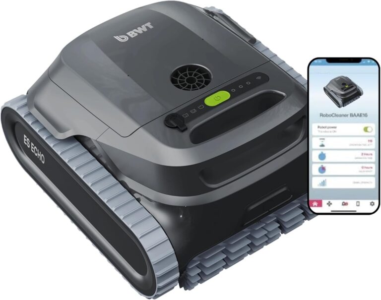 BWT ES Echo senza fili cordless - App bluetooth/wiFi – navigazione ultrasuoni - robot pulitore piscina fino 15 mt – potent...