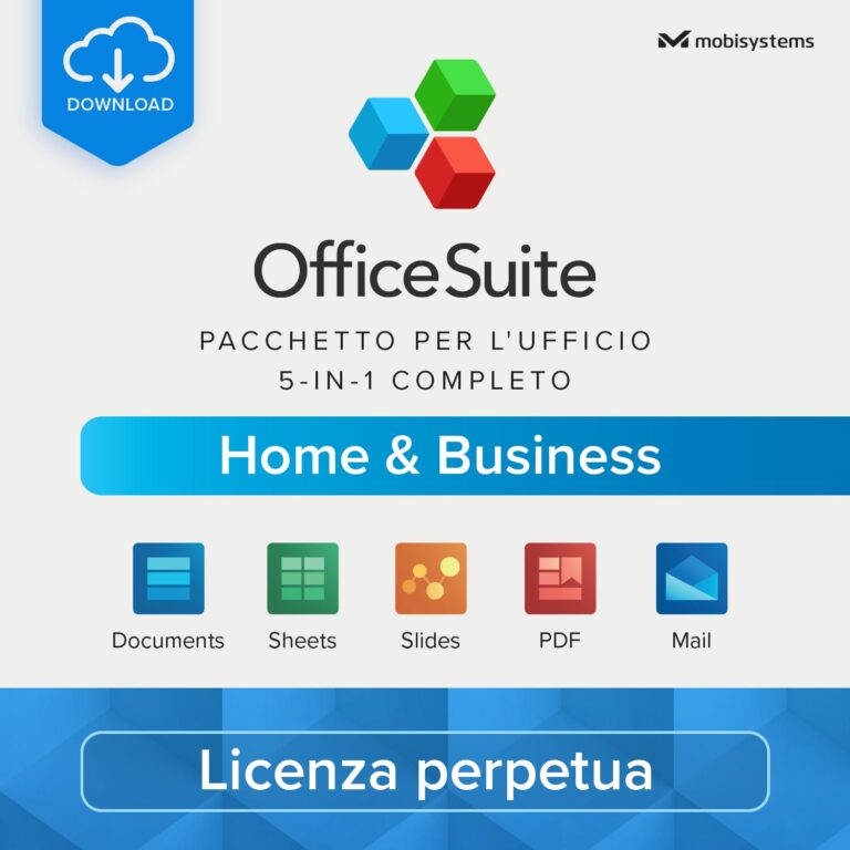 OfficeSuite Home & Business – Suite ufficio 5-in-1 licenza perpetua