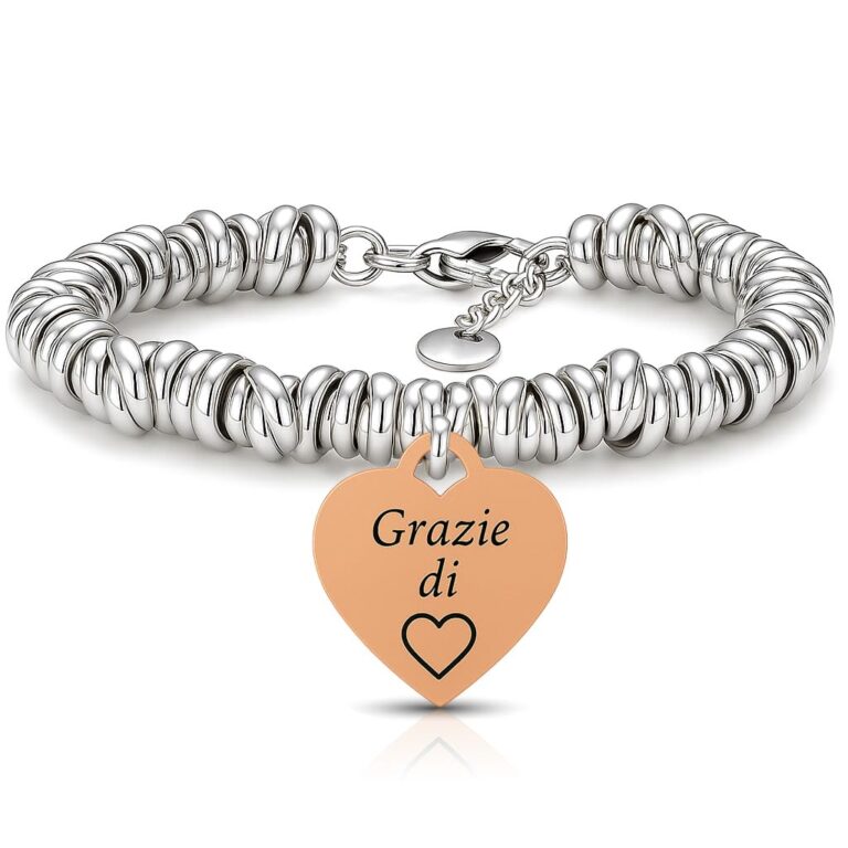SAGA GIOIELLI Bracciale Donna con scritte e nodini, idea regalo
