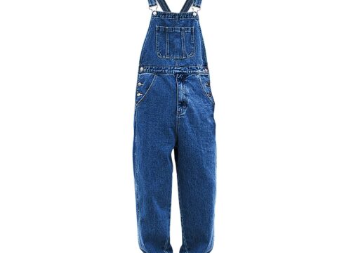 Salopette Uomo Jeans Lunghi Vestibilità Regular Denim Elasticizzato