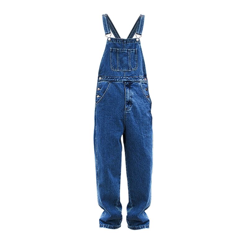 Salopette Uomo Jeans Lunghi Vestibilità Regular Denim Elasticizzato