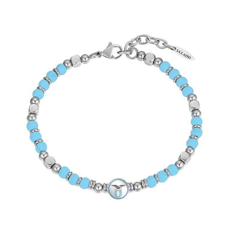 Clondo Bracciale Uomo Donna Lazio in Acciaio – Collezione Ufficiale Calcio – Accessorio Elegante e Sportivo con Logo – Ide...