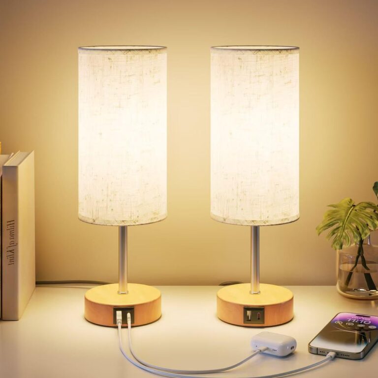 UPXNBOR Lampade Comodino Touch Set 2 pz con USB-A e USB-C