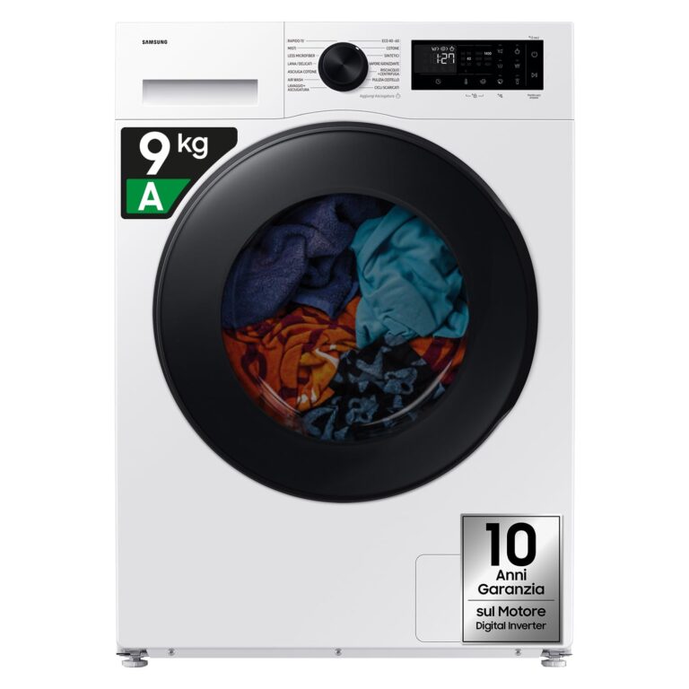 Samsung Crystal WiFi Lavasciuga 9+6 kg AI Ecobubble Vapore