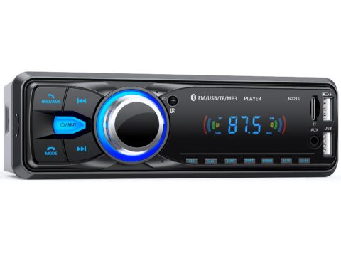 Chismos Autoradio Bluetooth 1 DIN con FM, USB, SD e telecomando