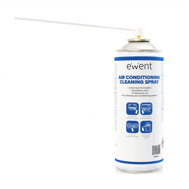 Ewent EW5619 - Spray Igienizzante detergente aria condizionata 400ml. Per casa, auto, condizionatori, climatizzatori