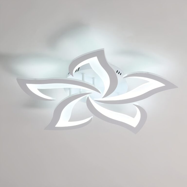 Comely Plafoniera LED a soffitto 60W, 6750LM. Design moderno a petalo in acrilico, adatta ad soggiorno, camera da letto, s...