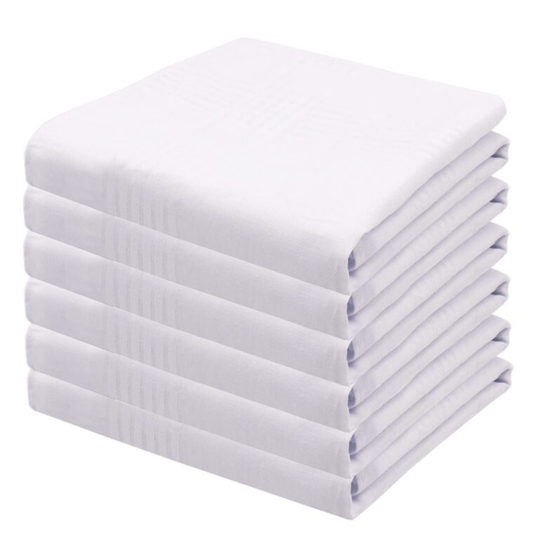 Qtuie Fazzoletti in Cotone Bianchi 40x40 cm per Uomo e Donna
