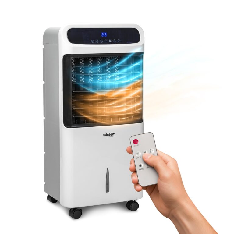 Climatizzatore Portatile 4-in-1 80/2000W: Riscaldamento, Raffreddamento, Umidificatore e Purificatore d'Aria, Facile da Sp...