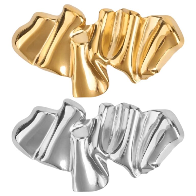 WUYJI Set 2 Spille Metalliche Vintage Forma Irregolare