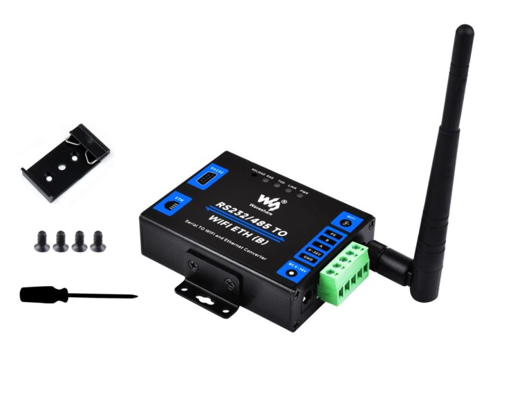 Convertitore seriale RS232/RS485 a WiFi ed Ethernet con gateway Modbus MQTT