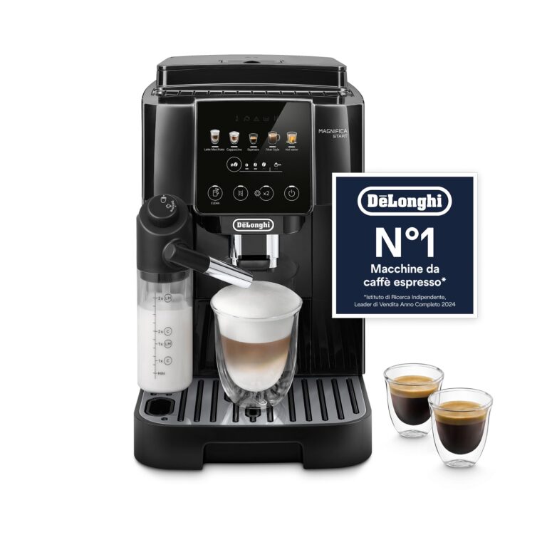De’Longhi Magnifica Start – Perfetto Macchina da Caffè Automatica, LatteCrema Montalatte Automatico, 5 Bevande in un Solo ...