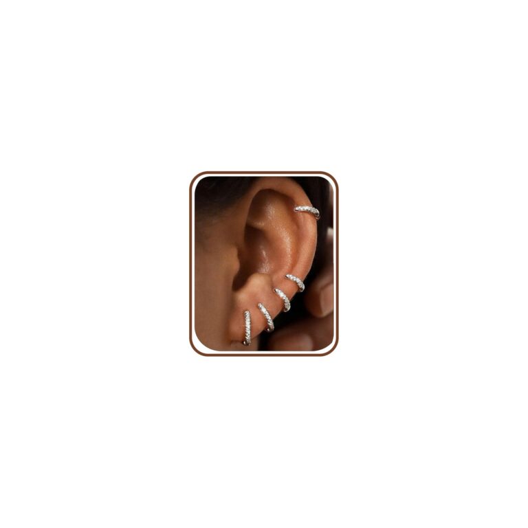 FIOROYAL Orecchini a cerchio argento 925, set 5 paia placcate oro