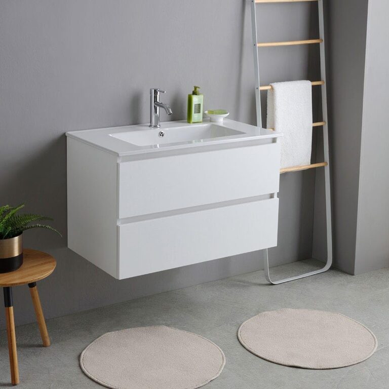 Kiamami Valentina - Mobile Bagno Base Con Lavabo 80Cm Bianco | Bilbao