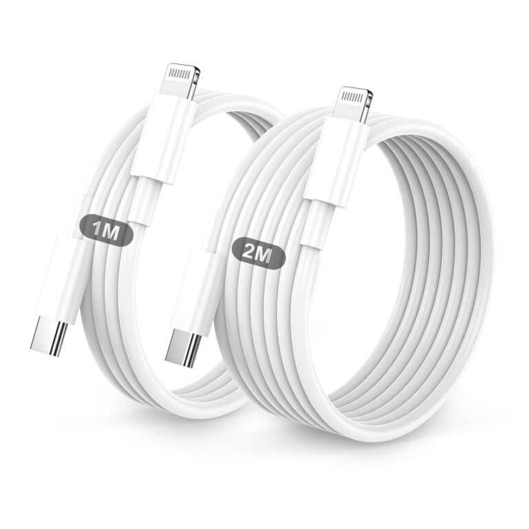 BSTOEM Cavo USB-C a Lightning per iPhone, 2 pezzi (1m + 2m)