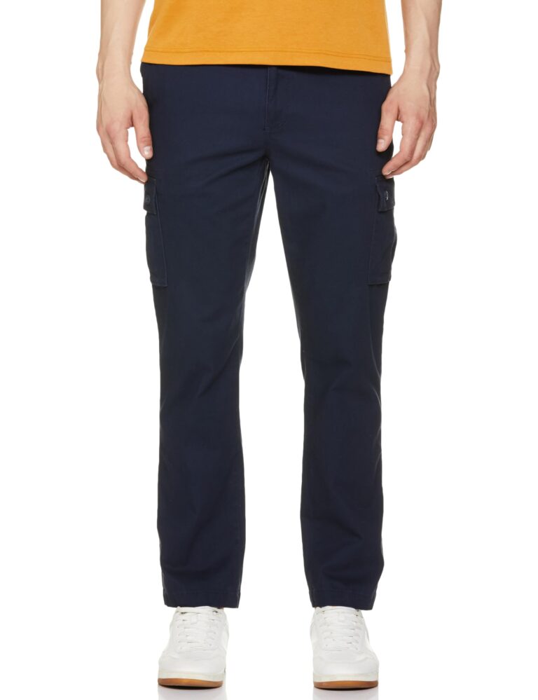 Amazon Essentials Pantaloni Cargo Elasticizzati Taglio Dritto Uomo