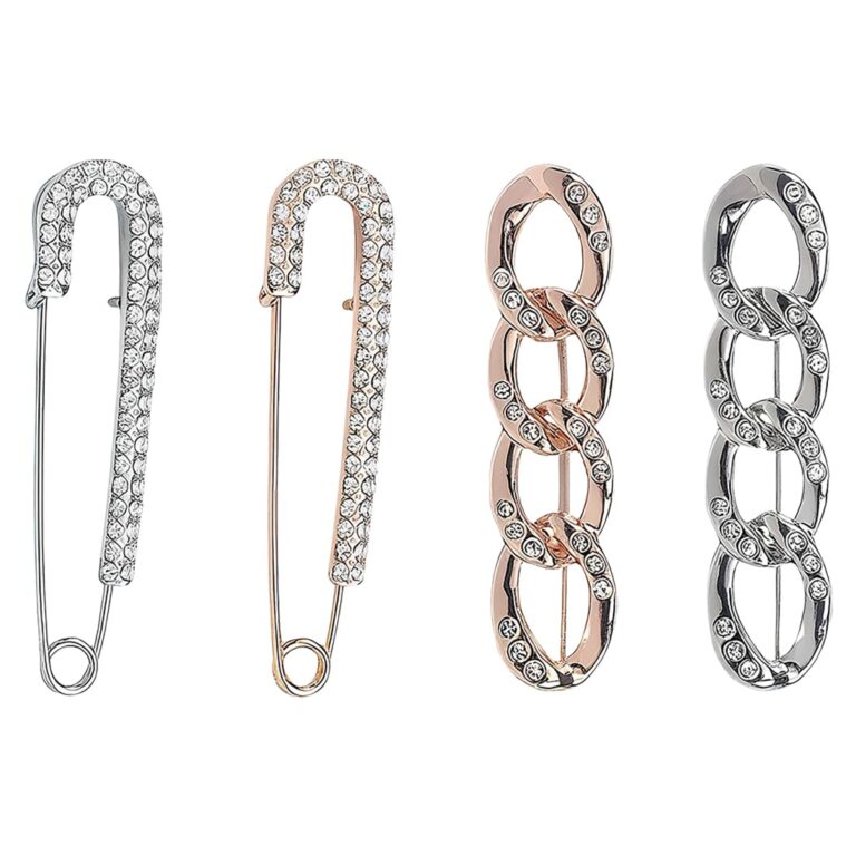 Set 4 Spille Gioiello da Donna per Vestiti e Maglioni
