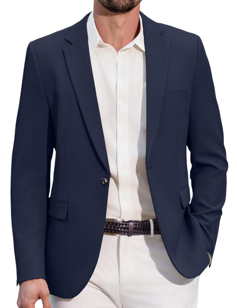 COOFANDY Blazer Uomo Casual Monobottone per Business Casual