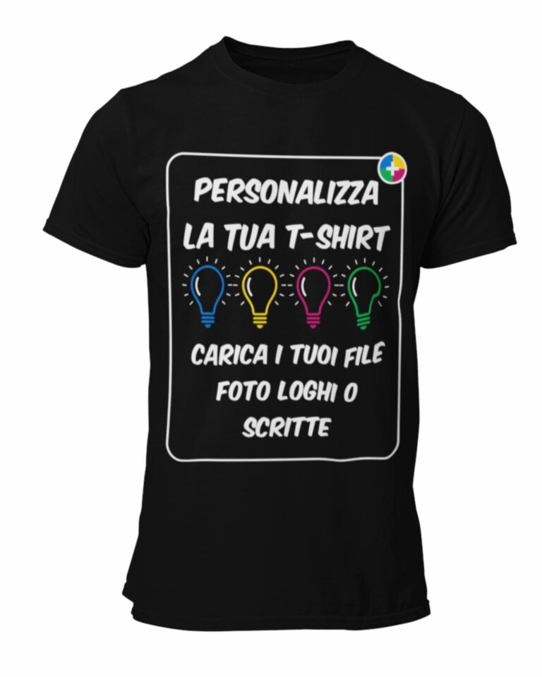 bubbleshirt T-Shirt Personalizzata Uomo Donna Bambino – Maglietta Personalizzabile con Foto, Logo...