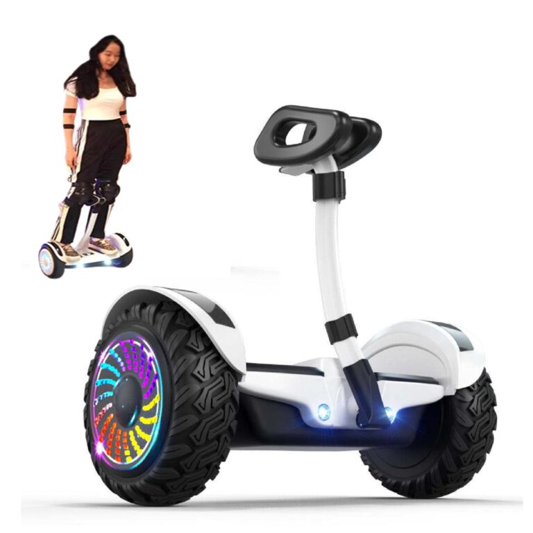 Hoverboard Da 10" Per Tutti I Terreni, Scooter Elettrico Intelligente Con Manubrio, App, 6-15 Km/H, Con Luci a LED E Doppi...