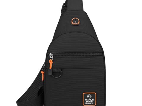 FOSDICK Zaino Monospalla Uomo Impermeabile Regolabile Nero