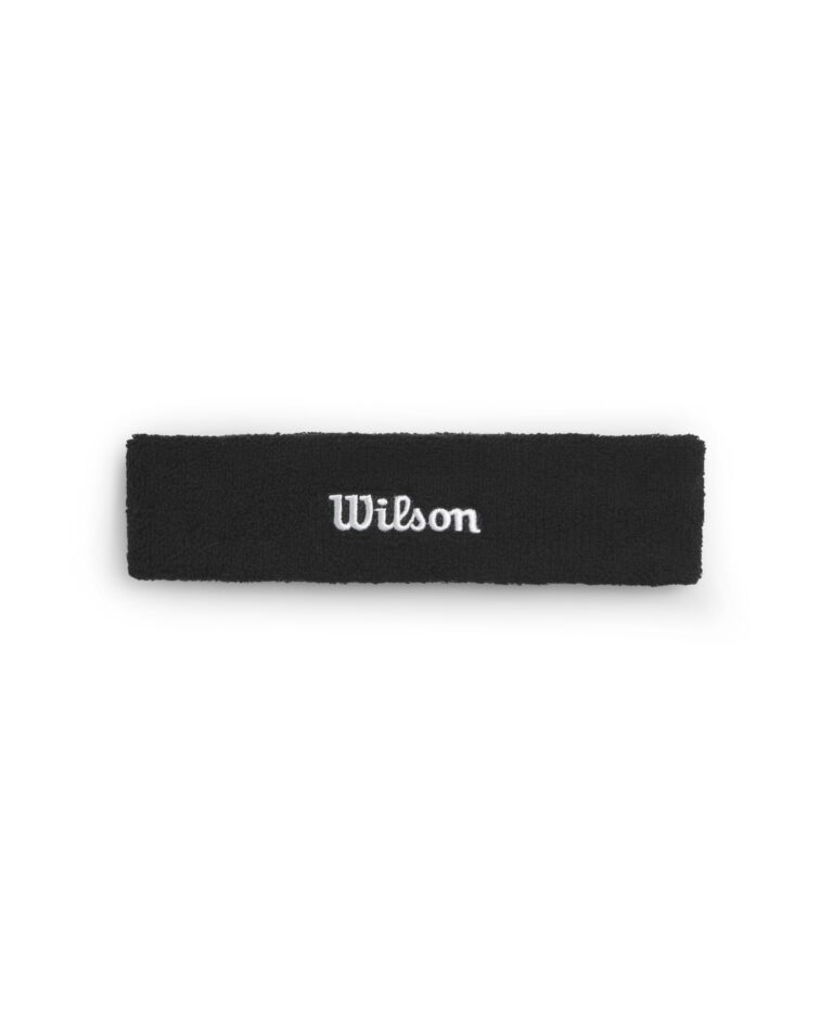 Fascia per capelli in spugna con logo, stile sportivo retrò