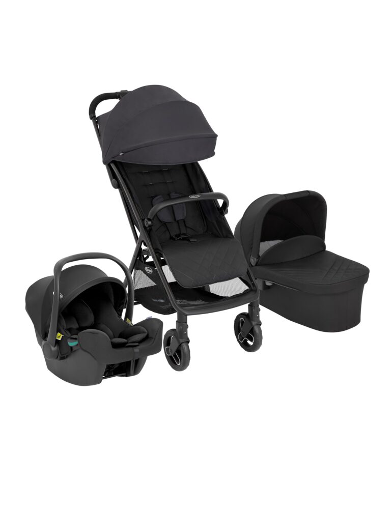 Graco - MYAVO™ TRIO - Passeggino leggero con chiusura veloce (0-22 kg), seggiolino auto per neonati (da 40 a 75 cm), navic...