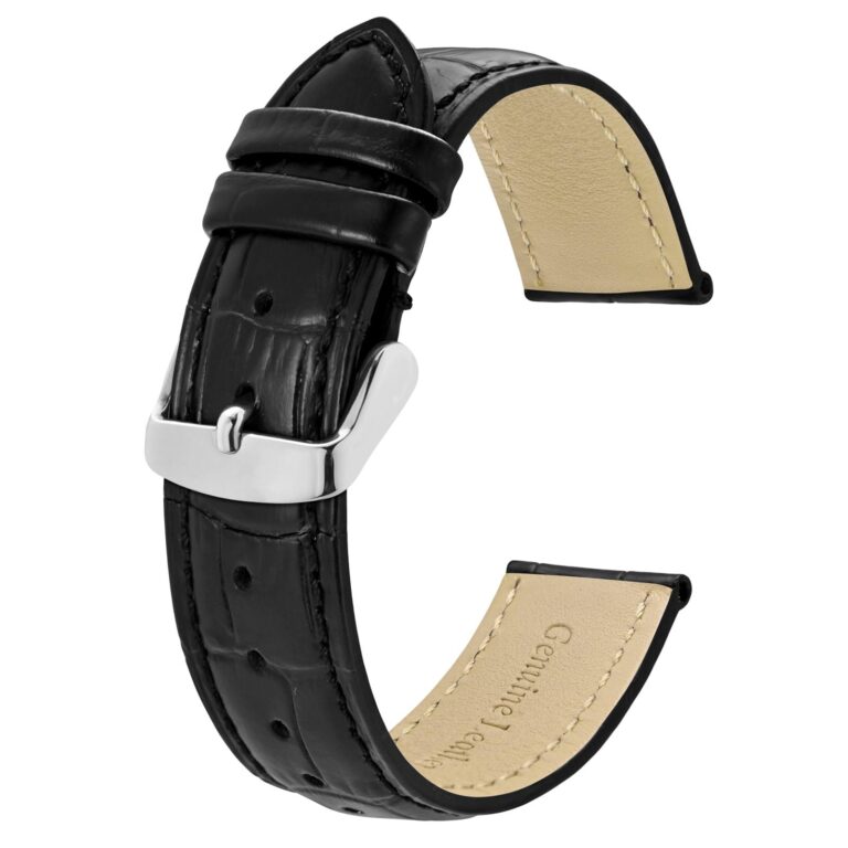 BISONSTRAP Cinturino Pelle Goffrata Alligatore 18-24mm