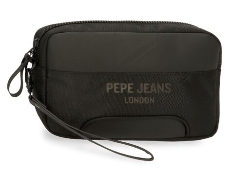Pepe Jeans Bromley Borsa a Mano in Poliestere Nera