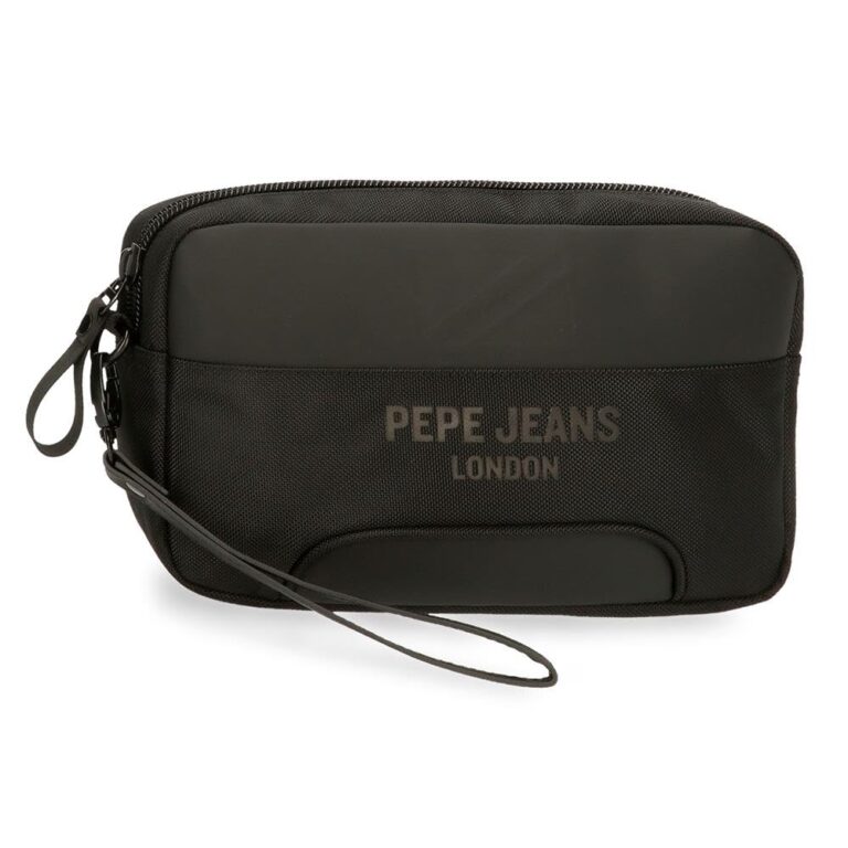 Pepe Jeans Bromley Borsa a Mano in Poliestere Nera