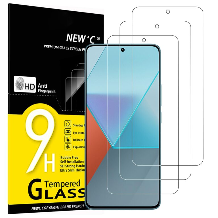 NEW'C Vetro Temperato per Xiaomi Redmi Note 13 Pro 5G/4G - 3 Pezzi