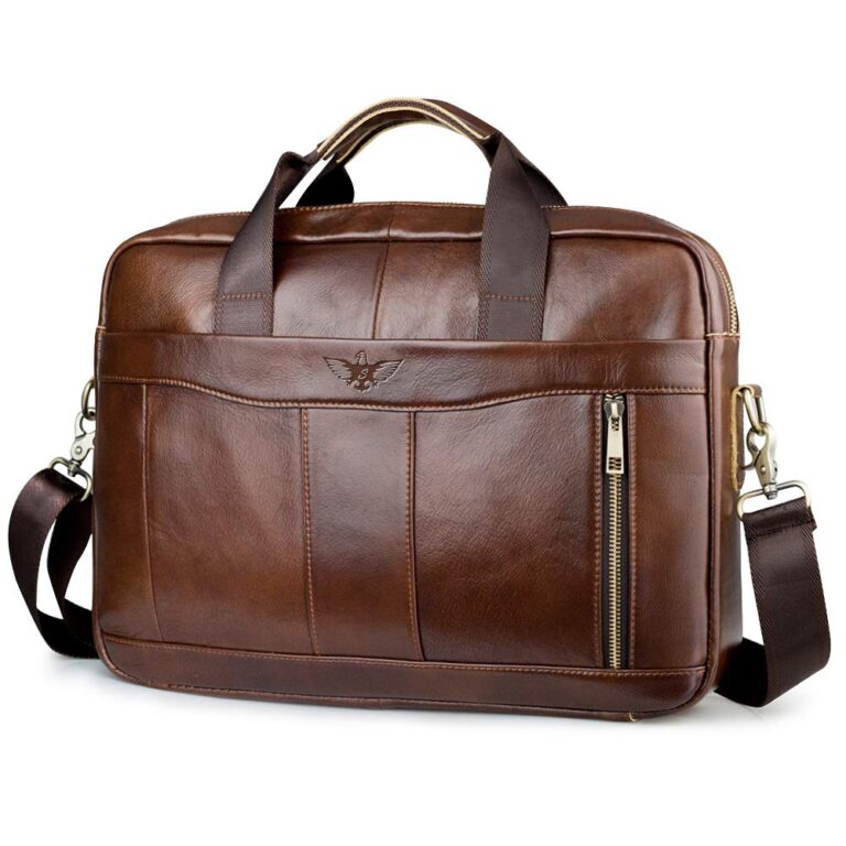 Bagzy Ventiquattrore Borsa Uomo in Pelle per Lavoro - Porta PC 15.6 Pollici, Documenti e Business...