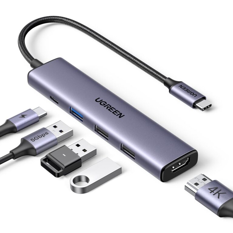 UGREEN Revodok 105 Hub USB C HDMI 4K PD 100W Carica 5 in 1 Adattatore Type C Docking Station Compatibile con MacBook iPad ...
