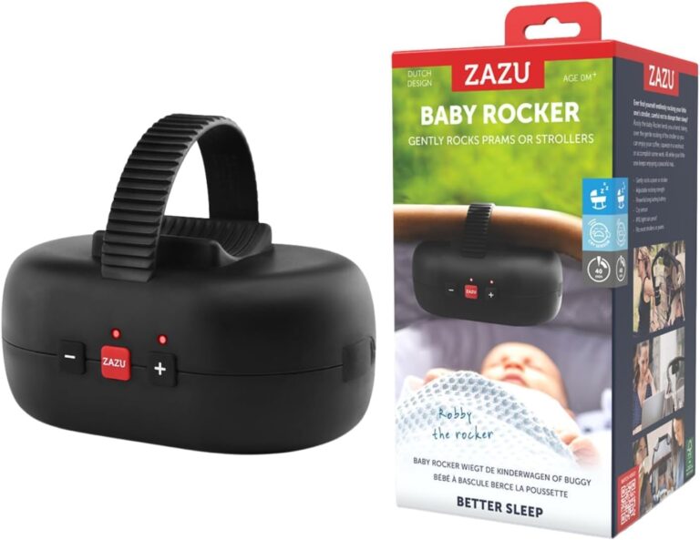 ZAZU Robby - Altalena automatica per passeggino, spessore regolabile, timer da 40 minuti, sensore...