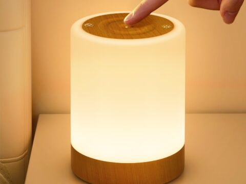 NIWOHOM Lampada Comodino Senza Fili Touch Dimmerabile 256 Colori RGB