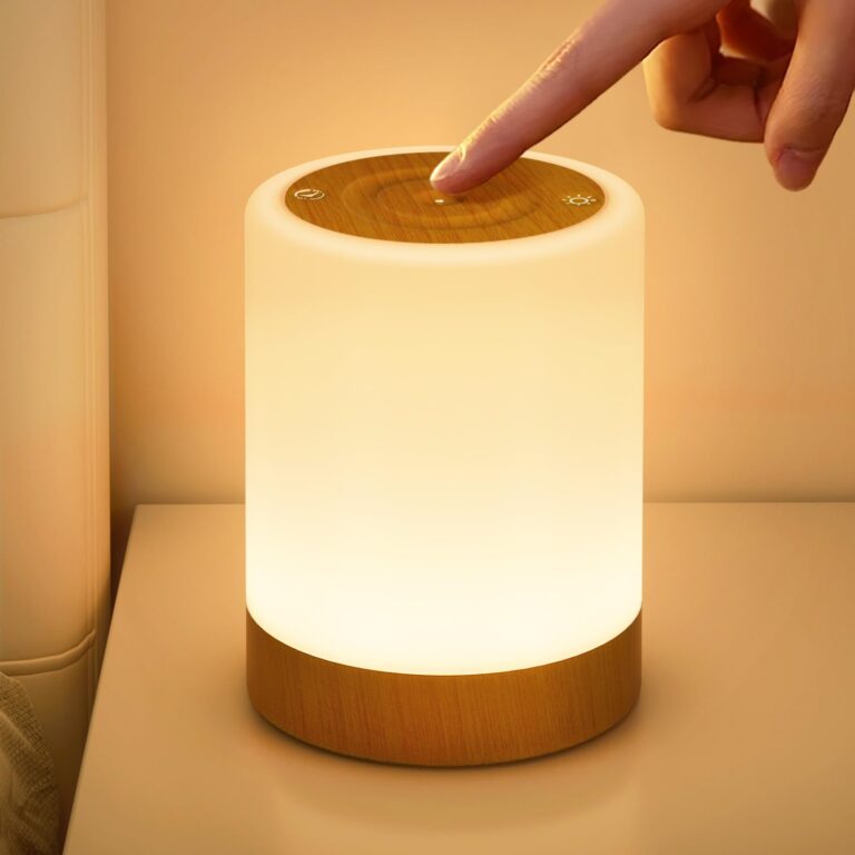 NIWOHOM Lampada Comodino Senza Fili Touch Dimmerabile 256 Colori RGB