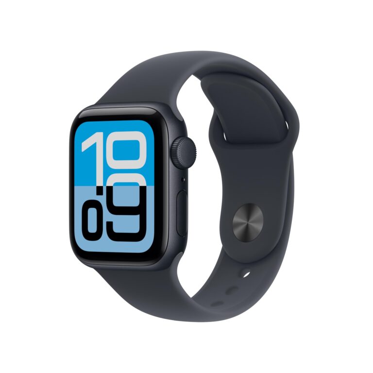 Apple Watch SE 3 GPS, Cassa 40 mm in alluminio mezzanotte con Cinturino Sport mezzanotte - S/M