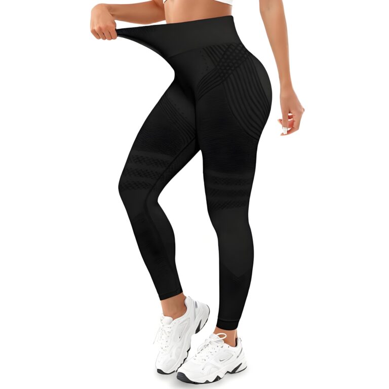 Leggins Anticellulite Donna, Leggings Sportivi Lunghi Compressione Push Up Glutei, Vita Alta Opachi Yoga Pilates Fitness