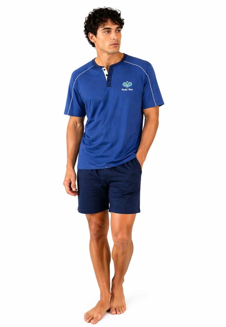 Intimitaly YM Pigiama Corto Uomo Estivo in Cotone Leggero