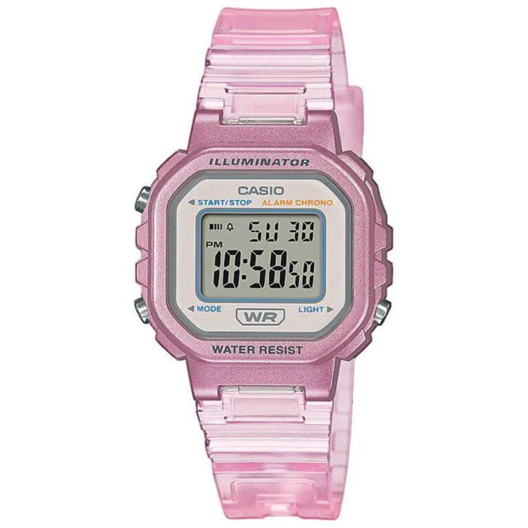 Casio Orologio Digitale Unisex Quadrante Trasparente Cinturino Rosa