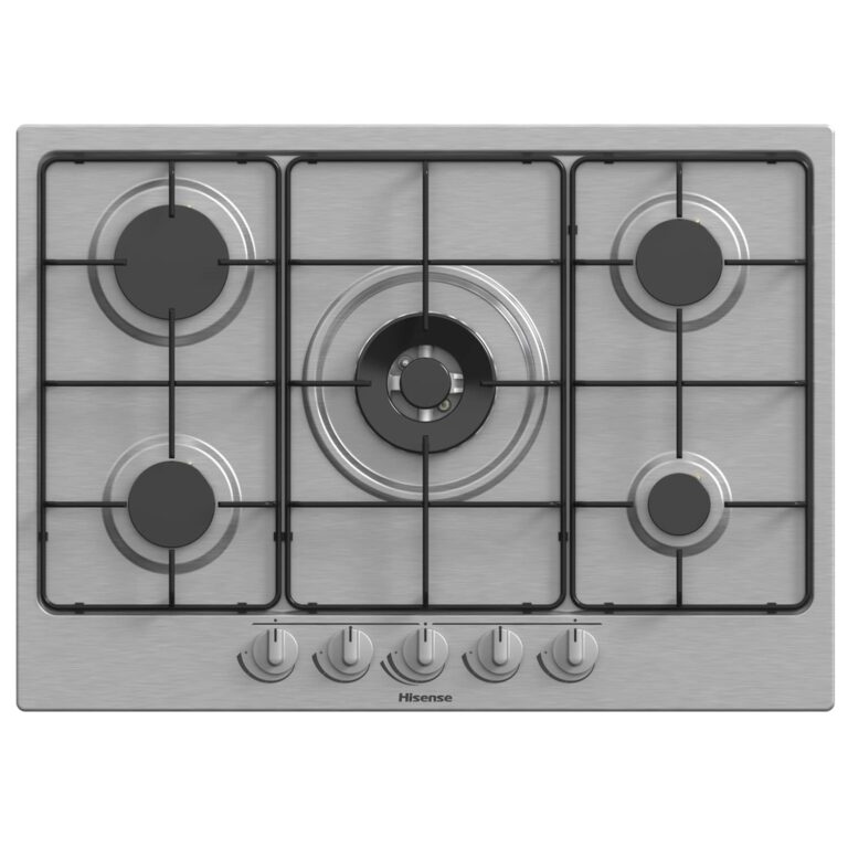 Hisense GM772XF Piano Cottura Gas 5 Zone con Bruciatore Wok Doppia Corona