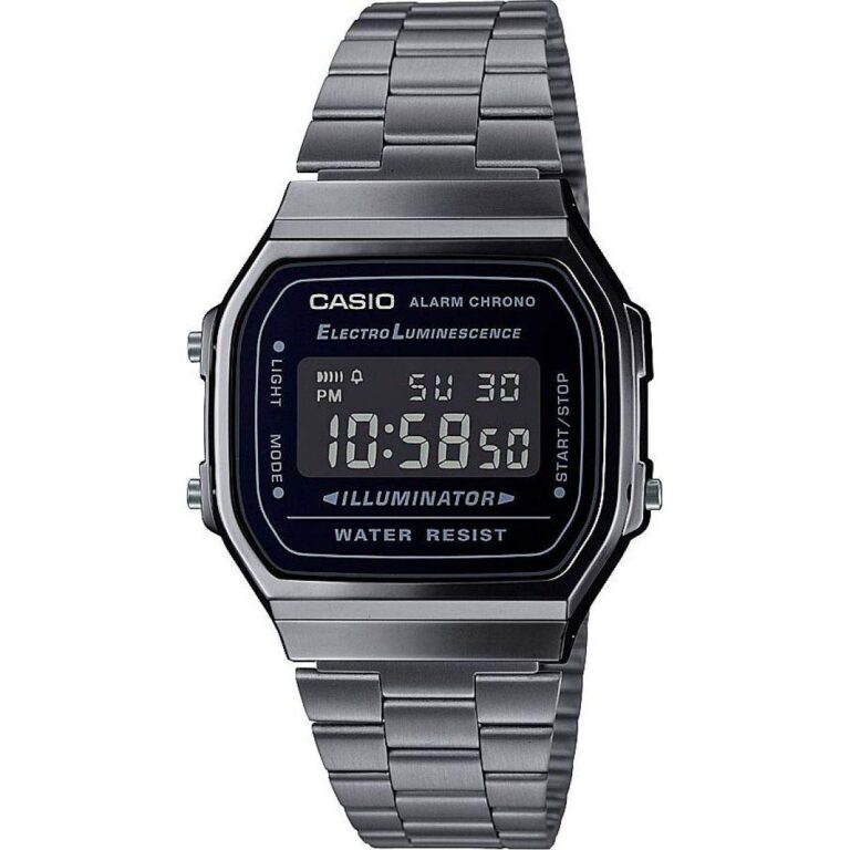 Casio Vintage A168WEGG-1BEF Orologio Digitale Unisex Acciaio Nero