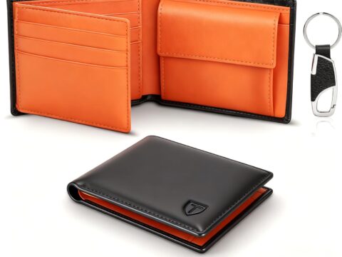 Teehon Portafoglio Uomo Slim in Vera Pelle con Blocco RFID