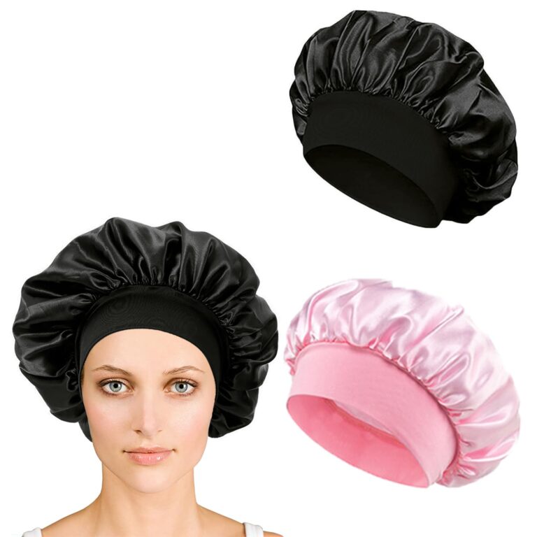iLamvie Cuffia Seta per Capelli Ricci 2 Pezzi, Bonnet da Notte
