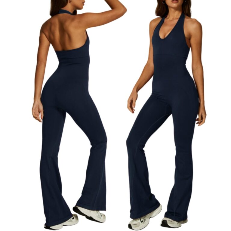 XDSP Tuta sportiva donna scrunch butt scollo a V senza maniche
