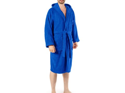 Caleffi Accappatoio Unisex in Spugna di Cotone con Cappuccio